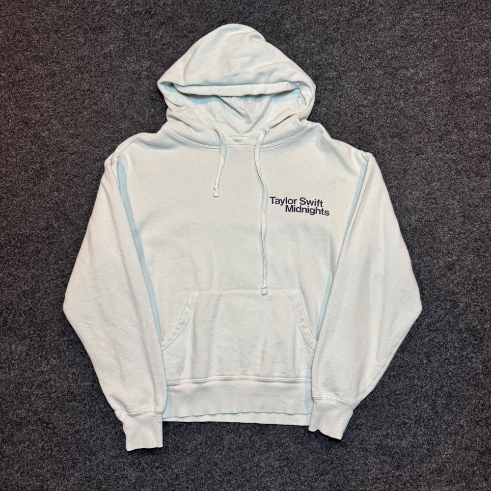 Taylor Swift Midnights Meet Me At Midnight Graphic Hoodie Light Blue XS